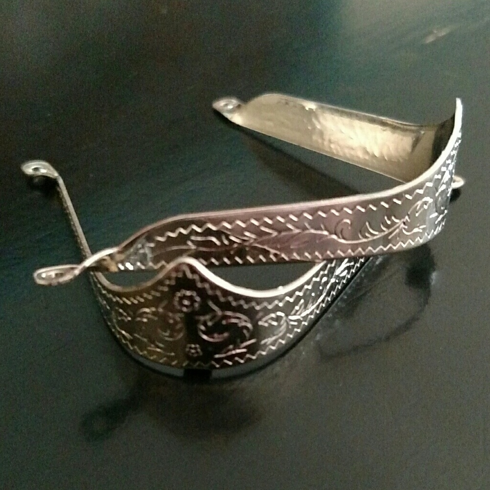 NWOT Silver cowboy boot toe tips